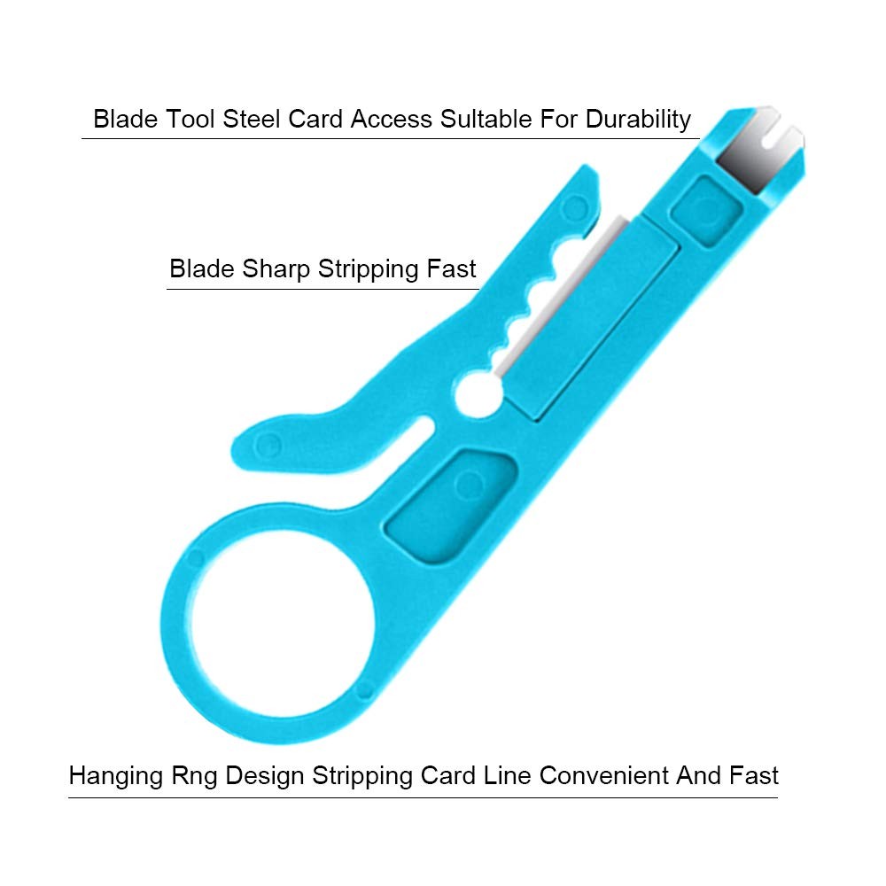 Mini Wire Stripper, 6 Pcs Network Stripper Punch Down Cutter for...