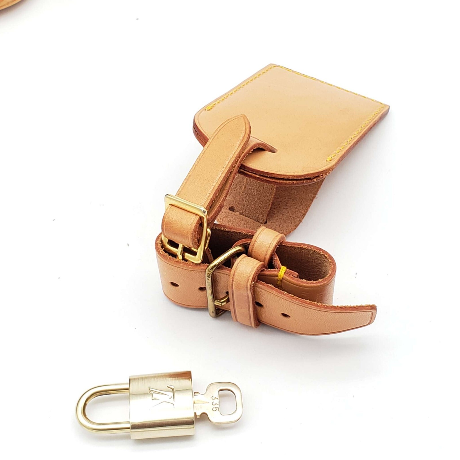 Authentic Louie Vuitton Luggage tag with Lock and Key#1