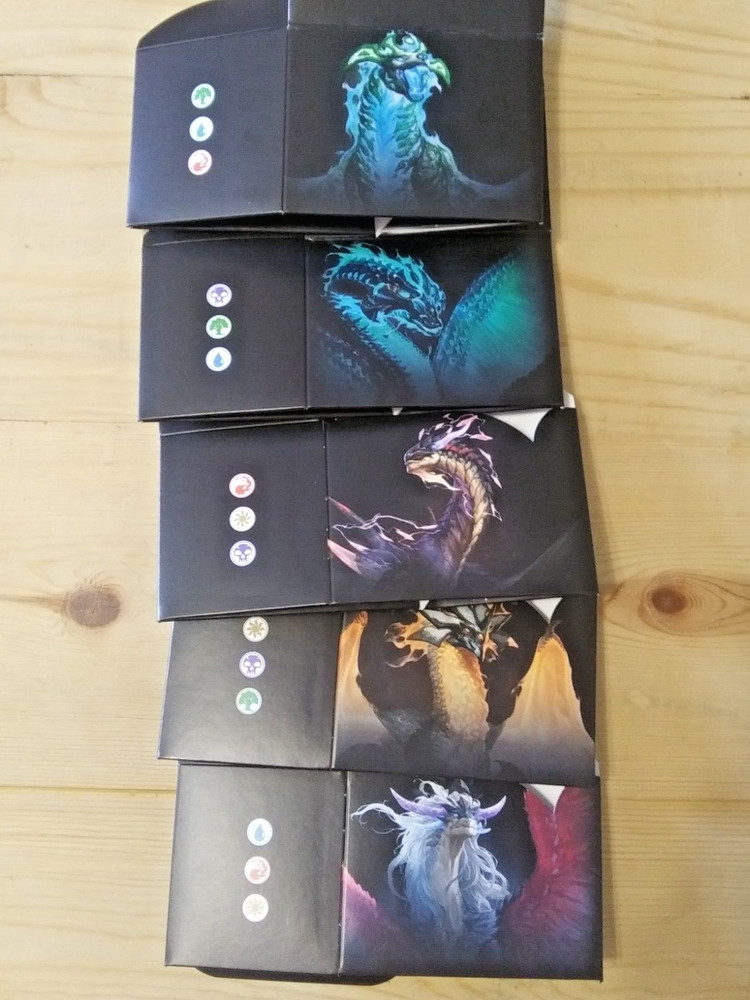 Commander Deck Boxes x5, Tarkir Dragonstorm, 100 Card Deck Box Magic MTG Set