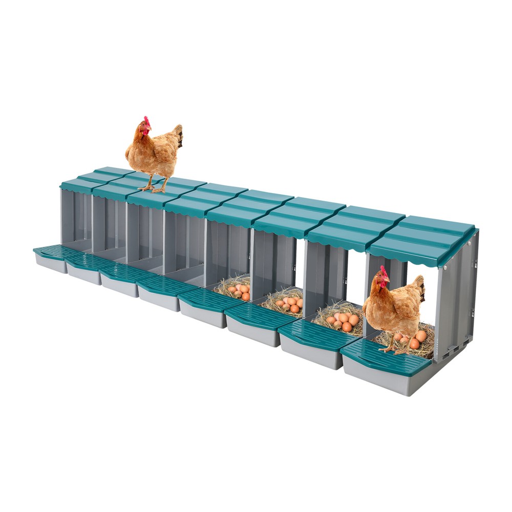 8-compartment Chicken Nesting Box Chicken Laying Boxes Hens Ducks Egg Collection