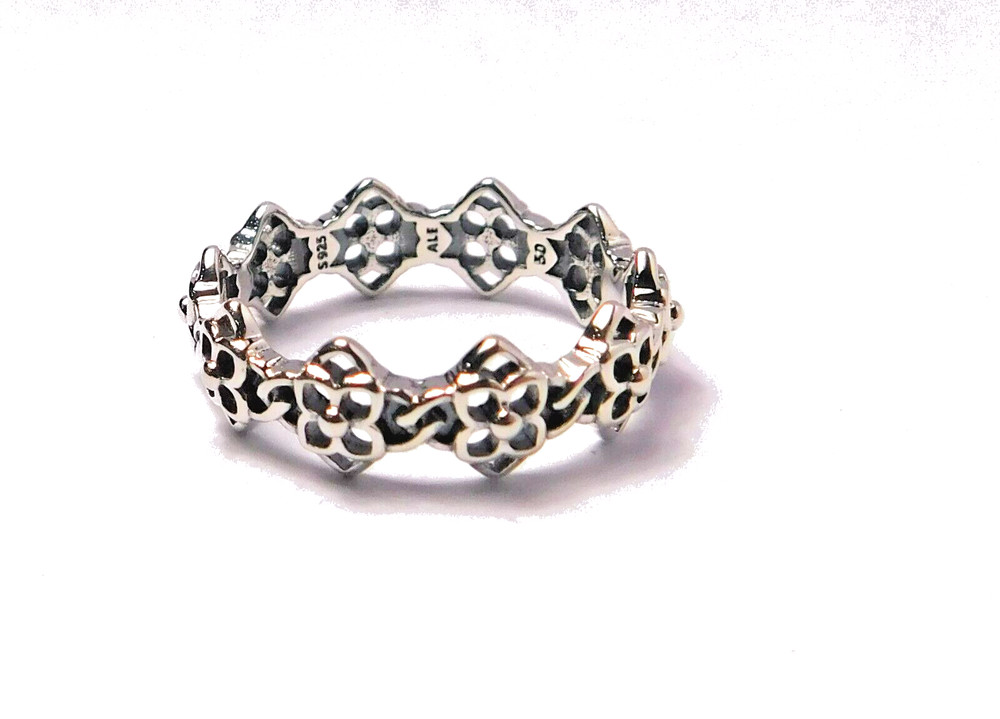 Authentic Pandora Ring,  Rose Flower Ring, 199401C00