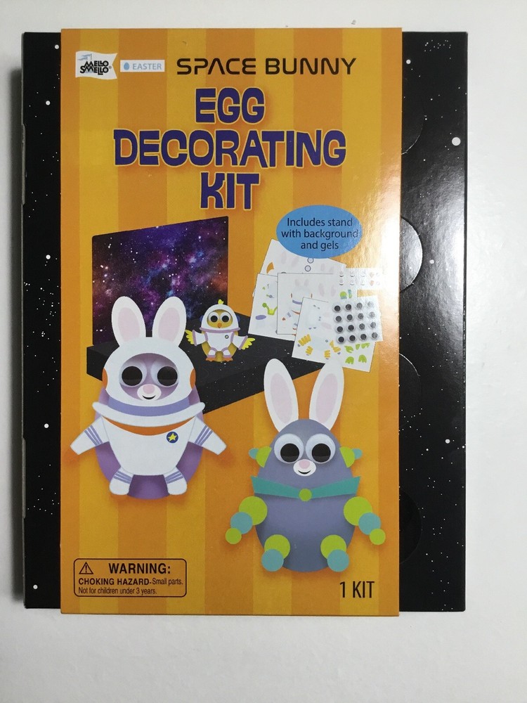 Mello Smello Space Bunny  Easer Egg Decorating Kit With Stand/Background & Gels