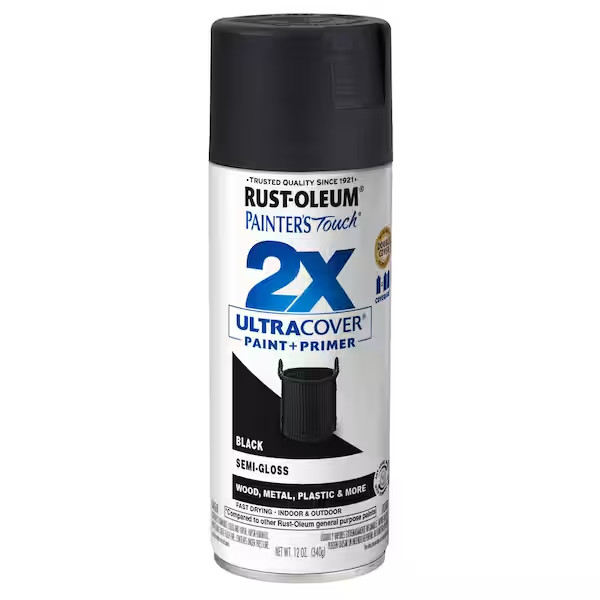 12 Oz. Semi-Gloss Black General Purpose Spray Paint (6-Pack)