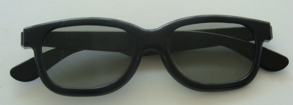 Real D Passive 3D Glasses Black Unisex Lightweight