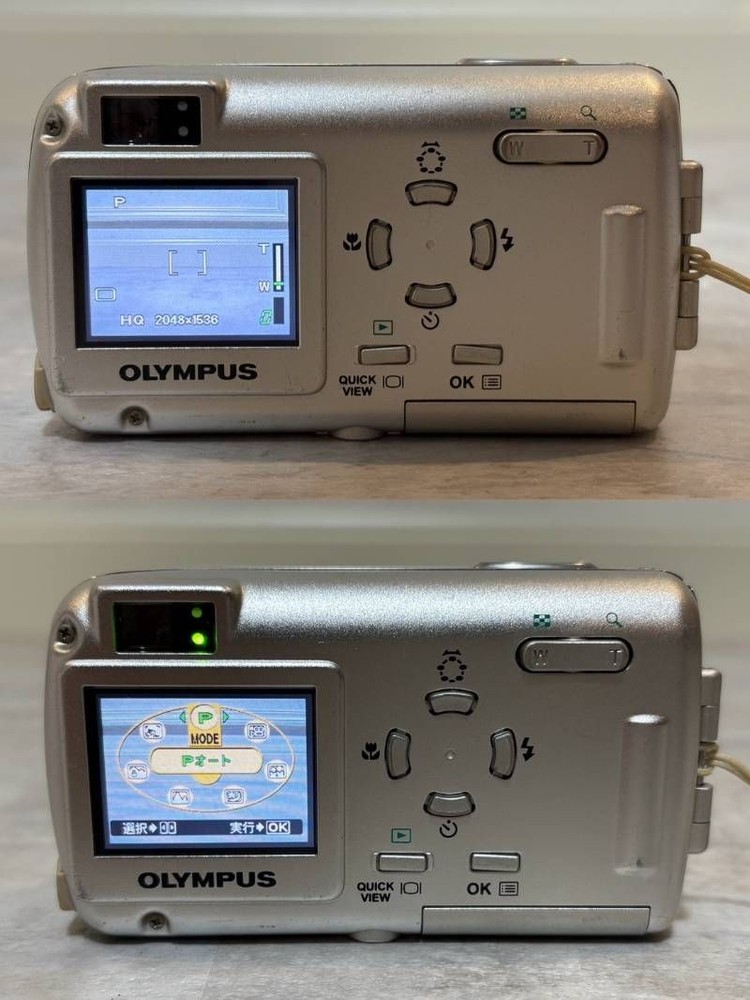 OLYMPUS μ-15 DIGITAL Silver Compact Digital Camera Tested Working Japan