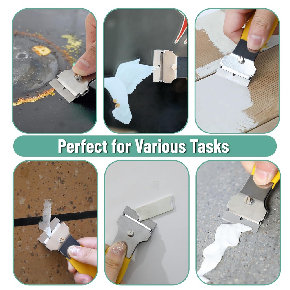 Bates- Razor Blade Scraper Set, 2 Pack, Yellow, Locking Set...