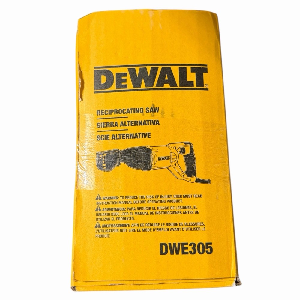 DEWALT DWE305 12 Amp Corded Reciprocating Saw Variable Speed