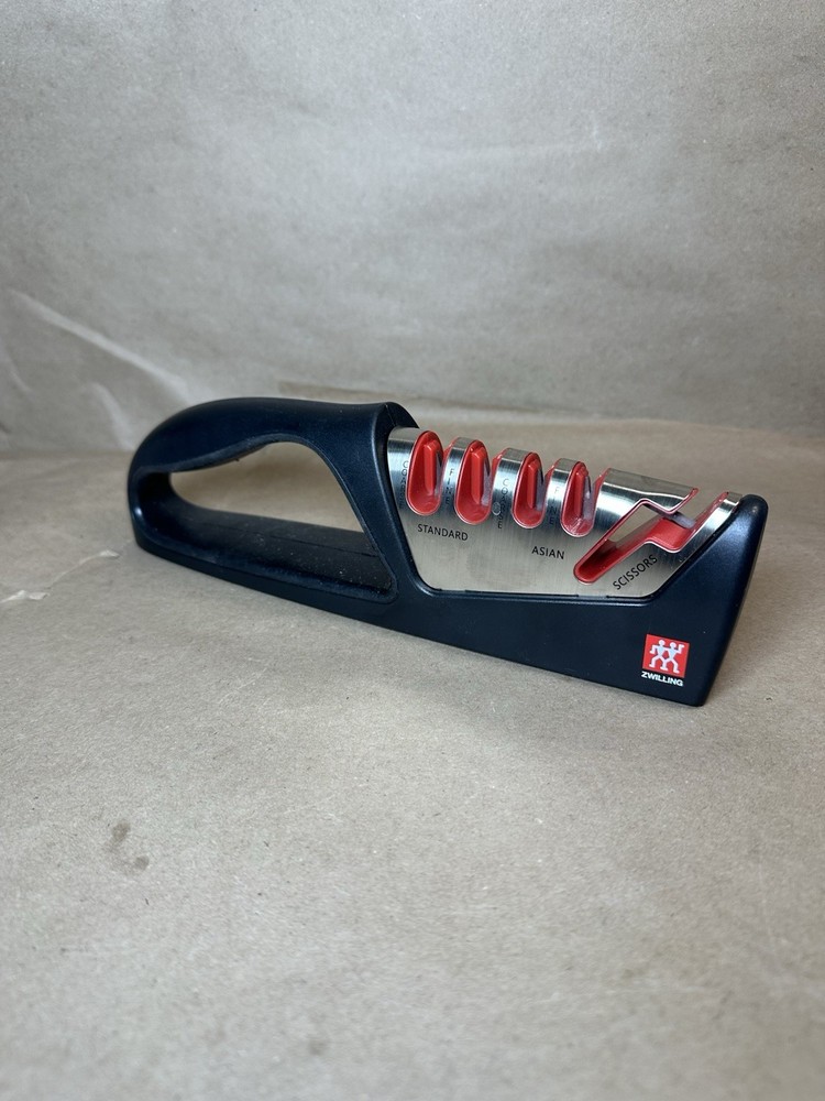 ZWILLING Razor-Sharp 4-Stage Pull Through Knife Sharpener with Shear Sharpener