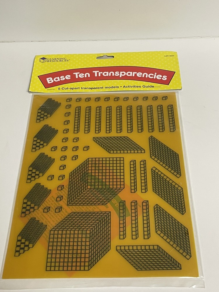 Learning Resources Overhead Transparency Set (Grids, Base 10, Money)