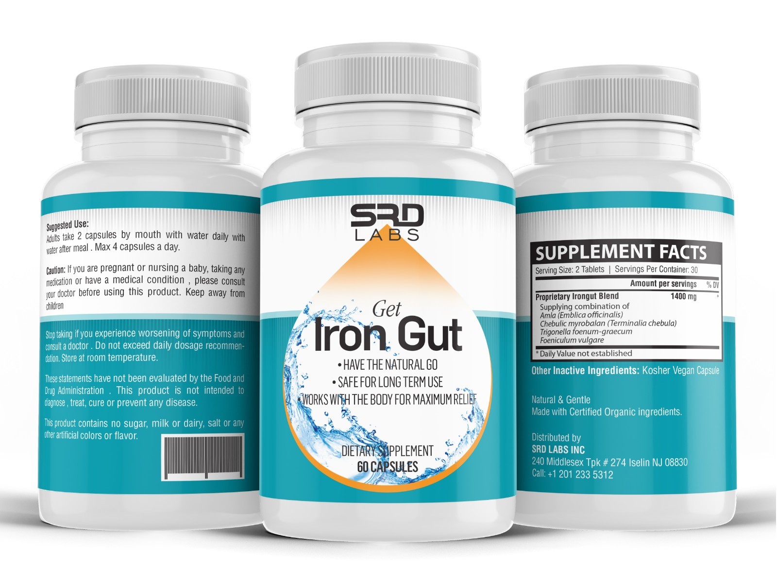 IRONGUT- IBS / CONSTIPATION / DIARRHEA / BLOATING RELIEF / DIGESTIVE GUT HEALTH