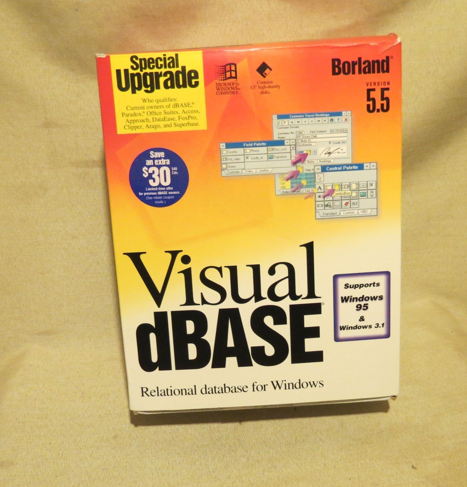 Borland Visual DBase 5.5 Windows 95 & 3.1 GUIDES AND MANUALS only