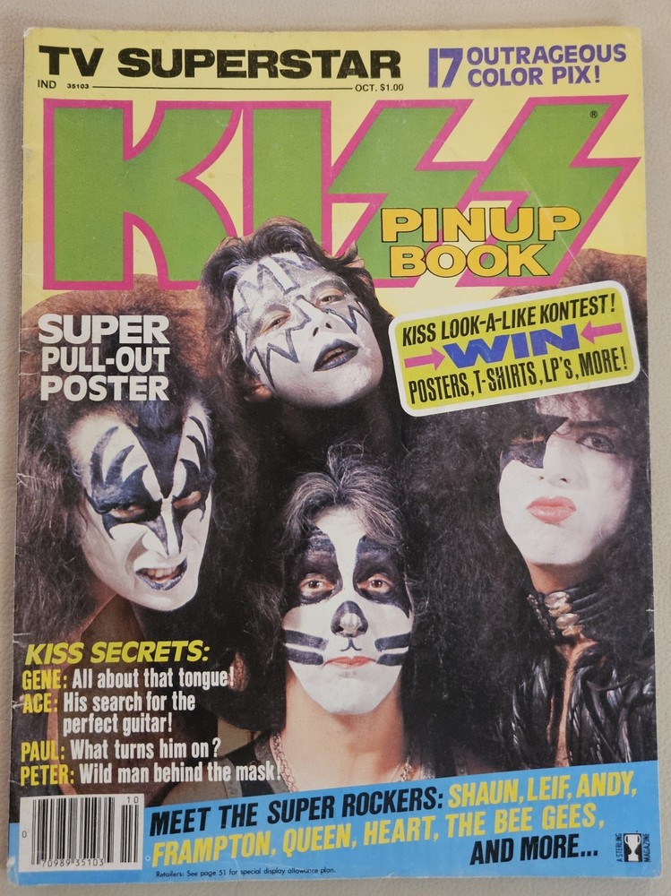 TV SUPERSTAR KISS PINUP BOOK 1978