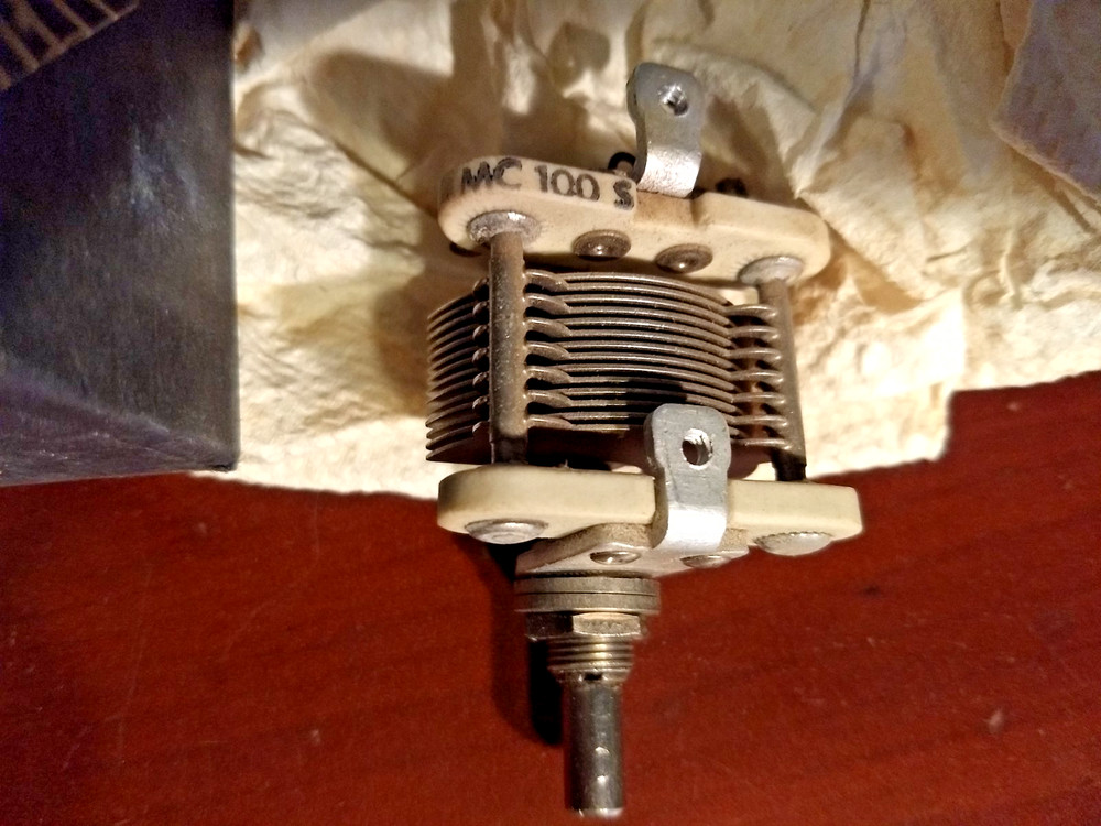 Hammarlund Shortwave Midget Condenser code MC-100-S - Air Tuner - NOS in Box