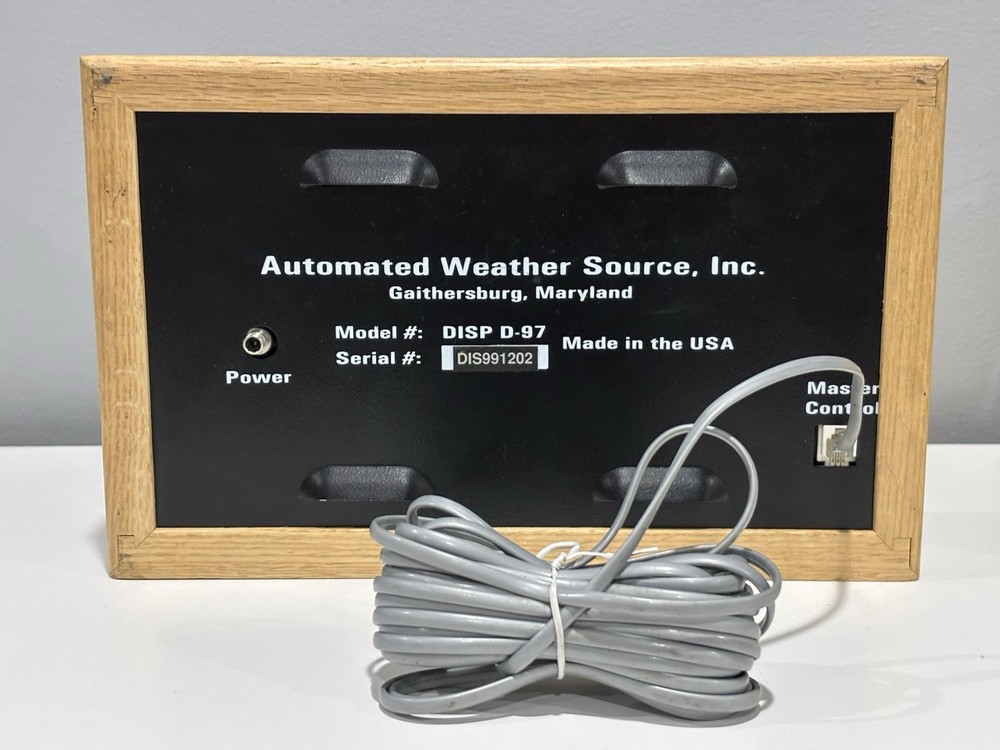 UNTESTED Automated Weather Source Inc DISP D-97