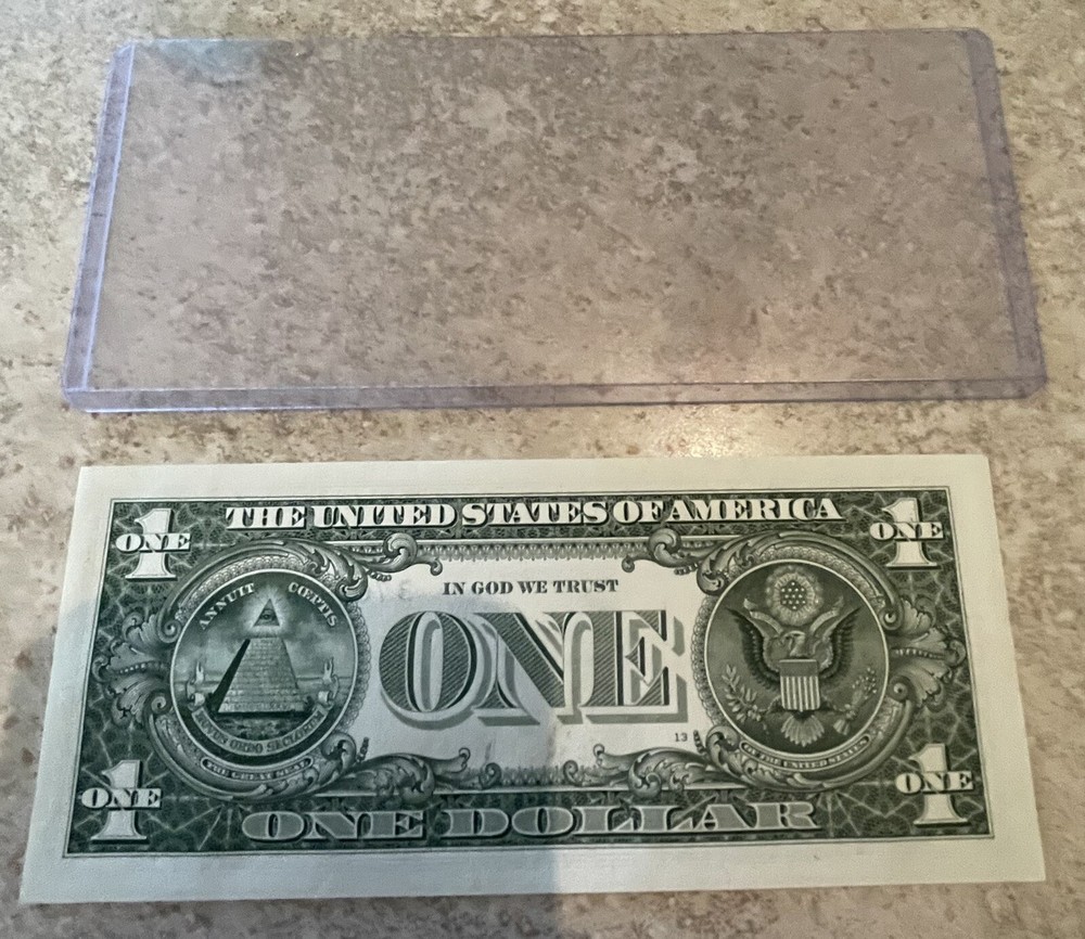 2021 $1 Bill With COOL EXTRA DIGIT 5 Serial Num. INK Error Note￼￼CRISP UNCIR
