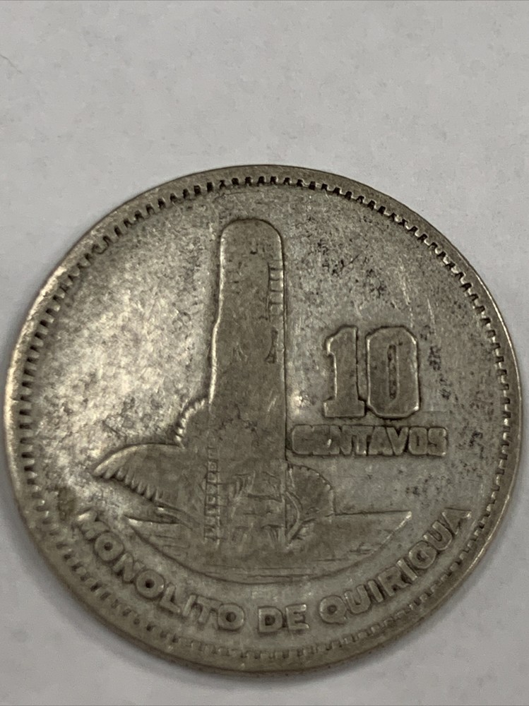 1958 Guatemala 🇬🇹 10 Centavos Silver 0.720