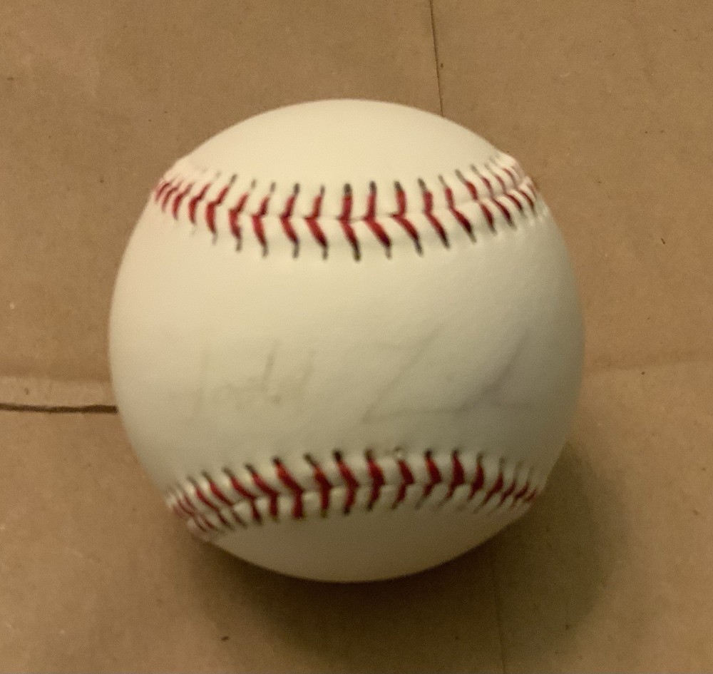 Todd Linden Autographed Baseball WCOA & Case