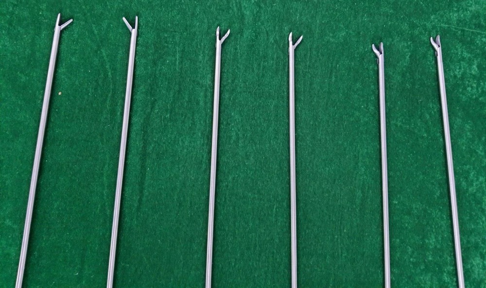 6pc Laparoscopic V-Shape Needle Holder 5mmx330mm Endoscopy Surgical Instruments
