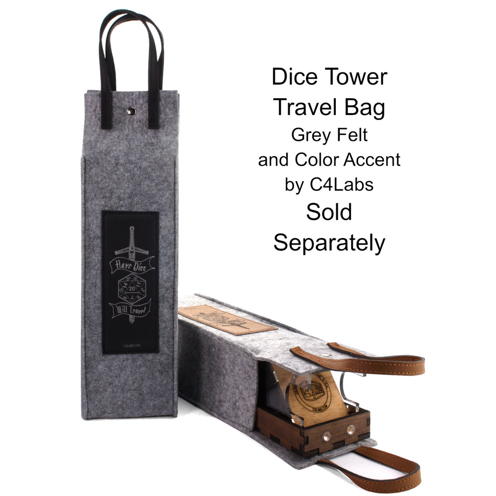 C4Labs Tall Dice Tower – Walnut Veneer