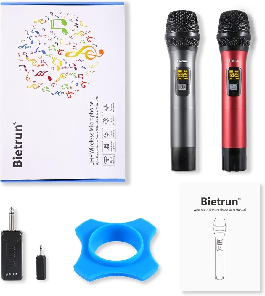 Rechargeable Receiver Wireless Mic, 15 Channels