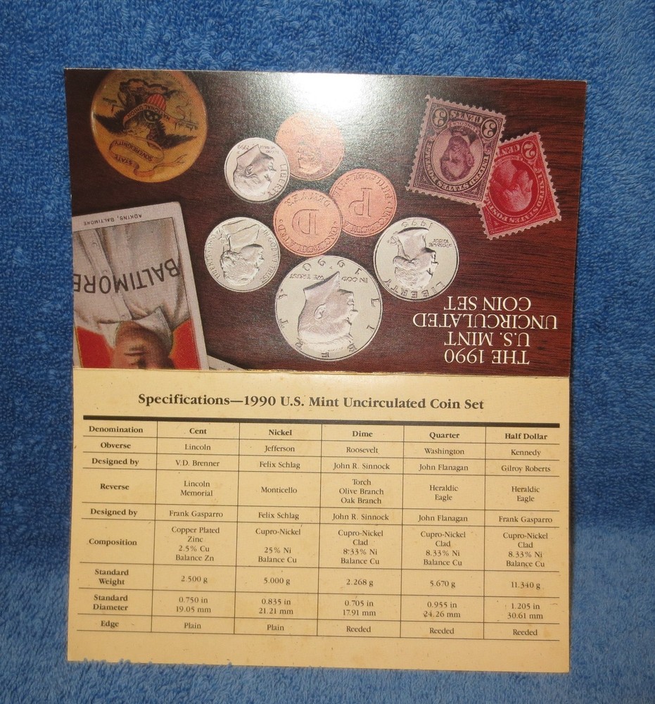 1990-P & D Uncirculated Mint set with all inserts.