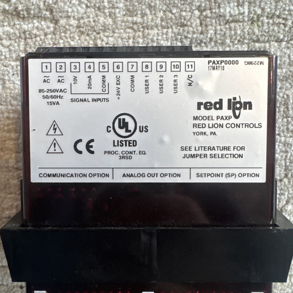 RED LION CONTROLS PAXP0000 PROCESS INPUT METER 5 DIGIT-RED