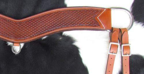 Showman Basketweave Tooled Tripping Collar