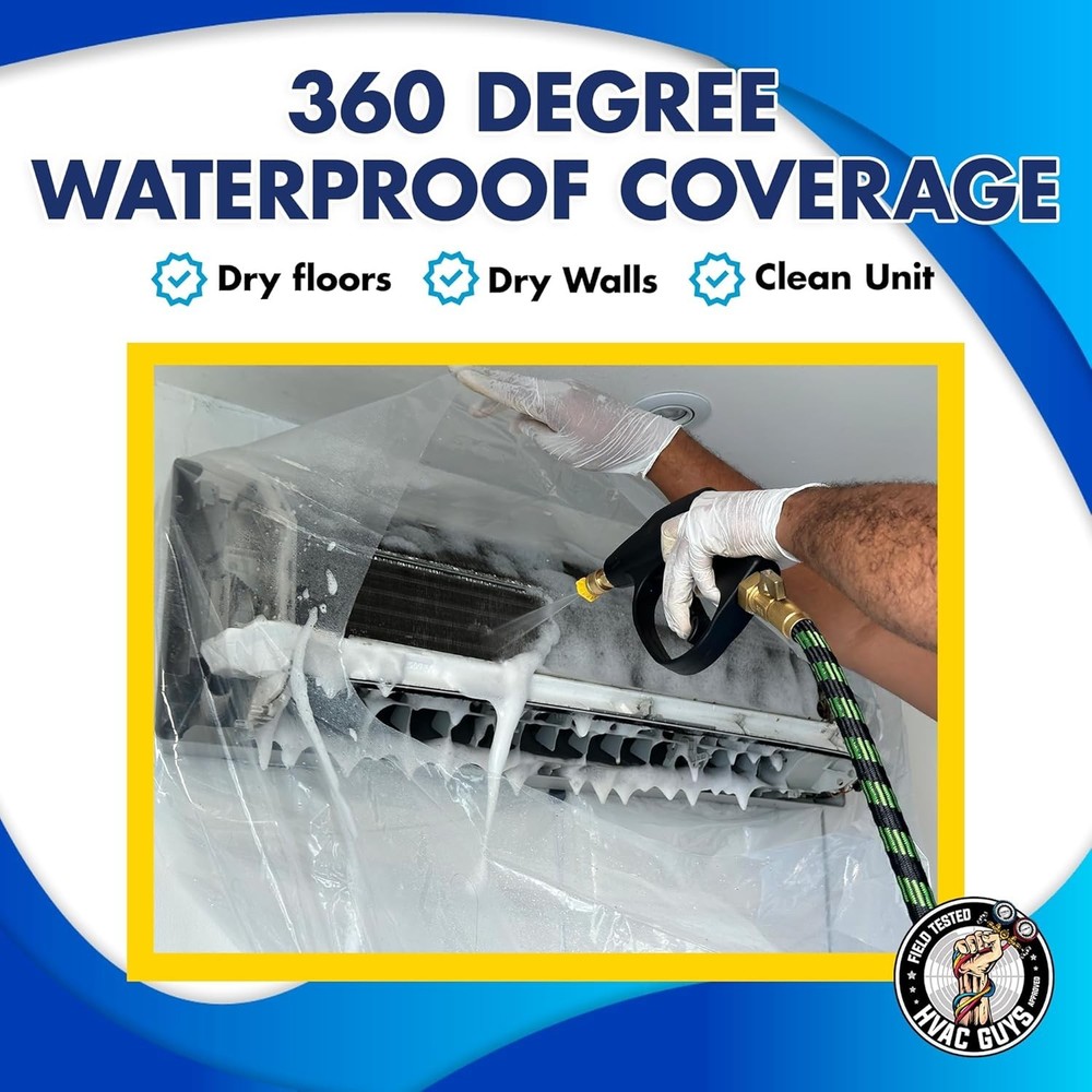 HVAC Mini Split Cleaning Kit - Pro 360° Bag Coil Cleaner Solution