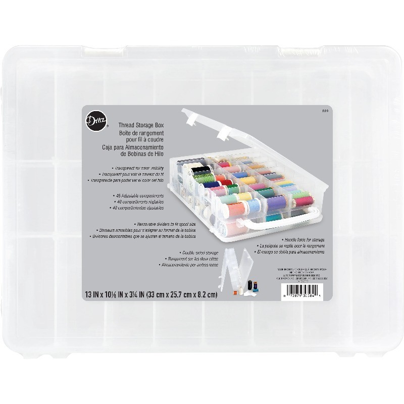 Dritz Thread Storage Box, Stores 48 Spools