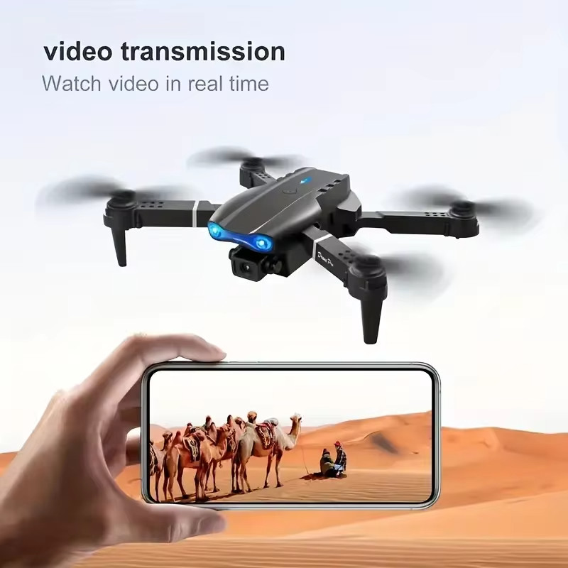 E99 PRO Drone With Remote Control Dual Camera Obstacle Avoidance Foldable Arms