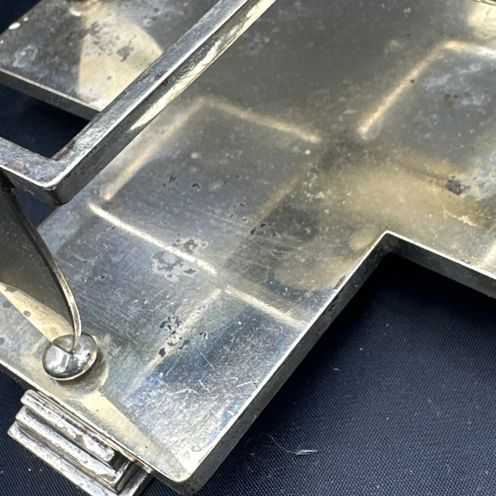 Footed 19th century silverplated cruet (maybe) Charles Ellis & Co w/ 3 Bottles