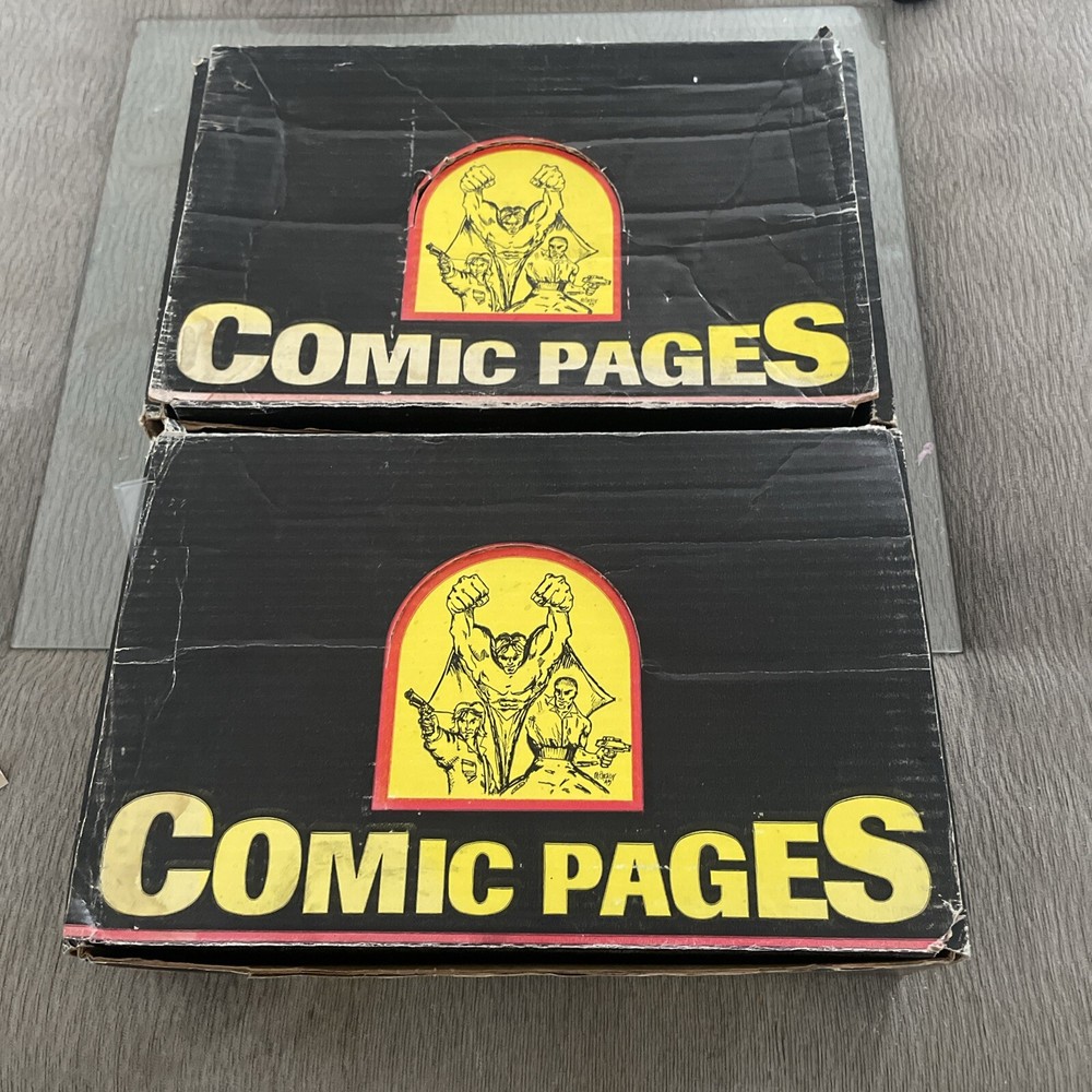 Two Vintage Boxes Of BCW Comic Pages