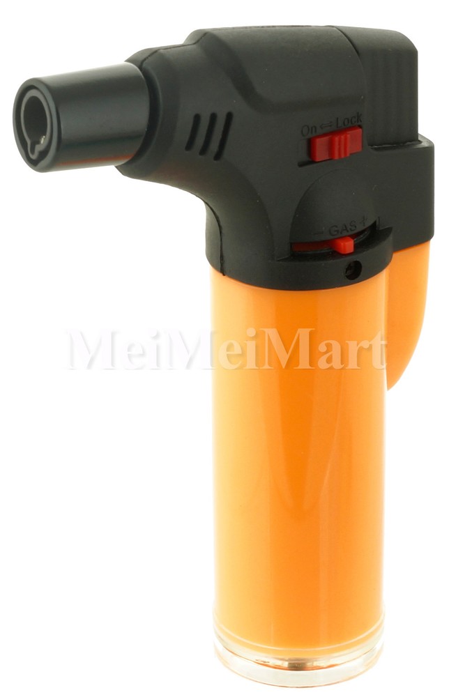 Jumbo 4" Single Jet Flame Torch Lighter Refillable Lockable Windproof Neon Color