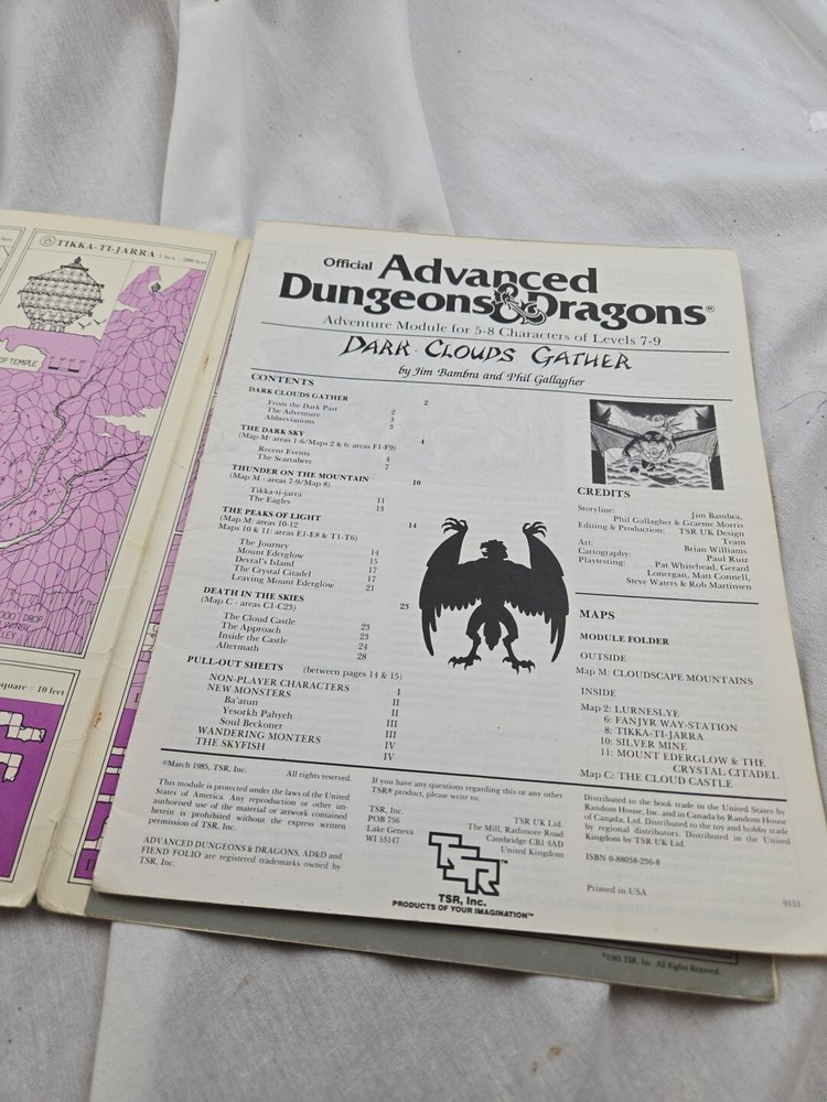 AD&D TSR Adventure Module “Dark Clouds Gather”