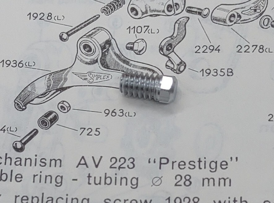 Simplex Bicycle Cage Bolt Vintage NOS Bicycle