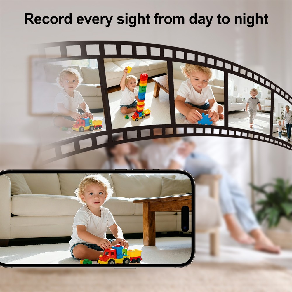 Wireless 5G WiFi Security Camera System 2K Smart Indoor Night Vision Wired Cams