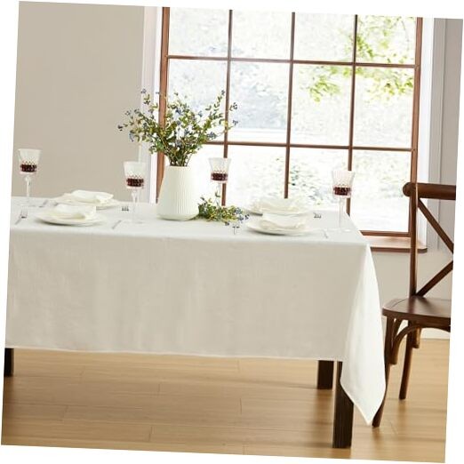 Villeroy & Boch Bristow Solid Texture Tablecloth 144" x 60" (Rectangular) White