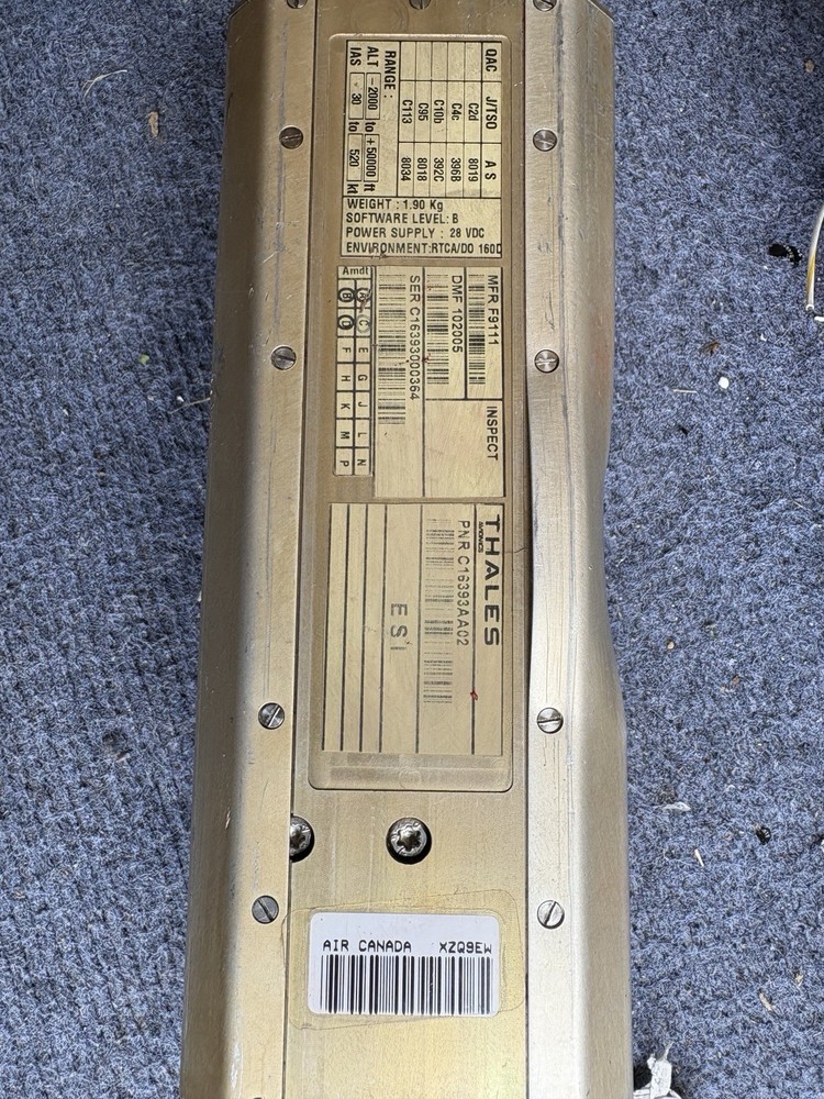 Thales ISIS Display C16393AA02 BER Condition