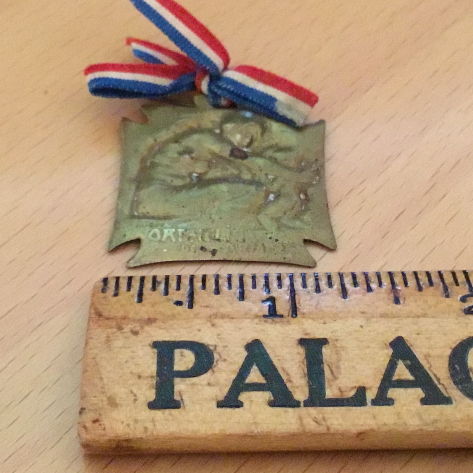 NICE ANTIQUE RENE LALIQUE WWI (1913-1916) CHARITY MEDAL "ORPHANS OF THE NAVY"