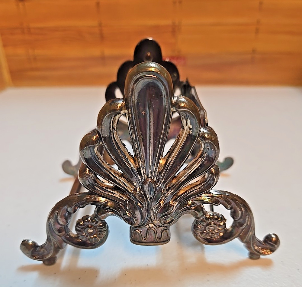 Vintage Ornate Silverplate Formal Knife Rack for 12