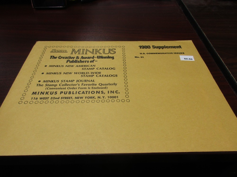 "MINKUS" 1980 SUPPLEMENT U.S. COMMEMORATIVES   #31  W/FREE SHIPPING!!!