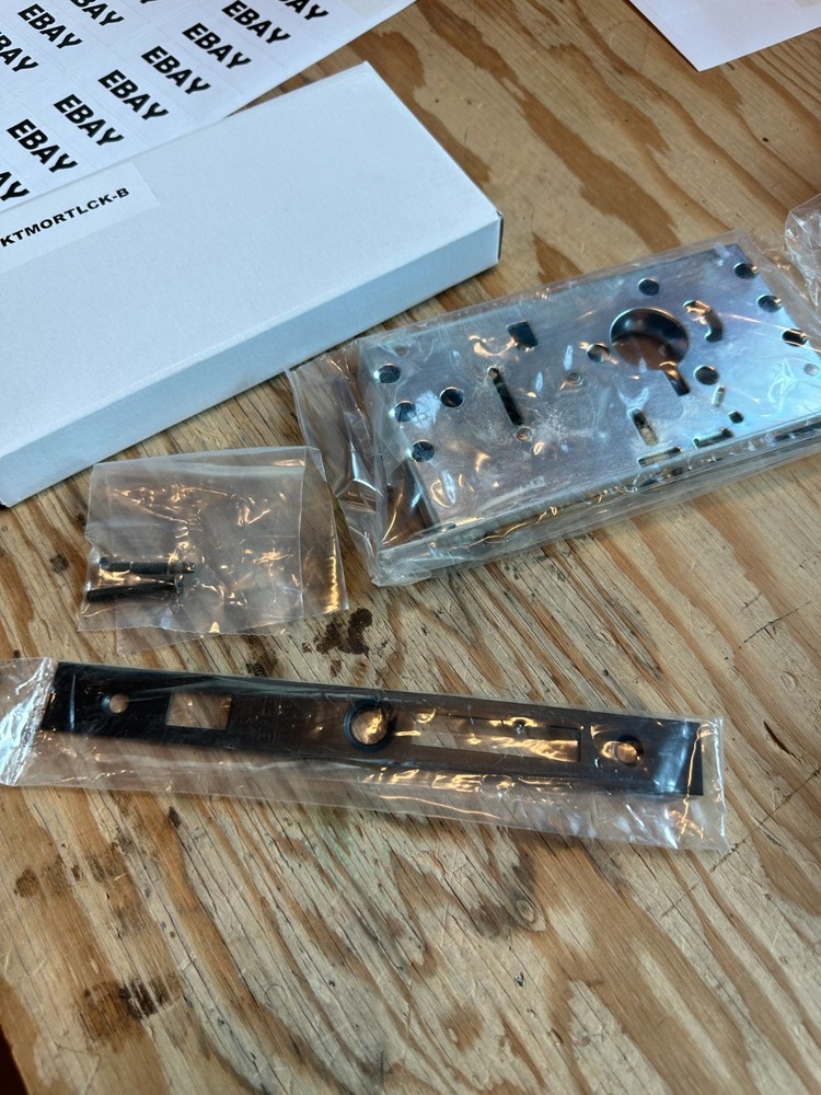 Emtek 2154US19 Modern Rectangular Mortise Passage Pocket Door, Flat Black