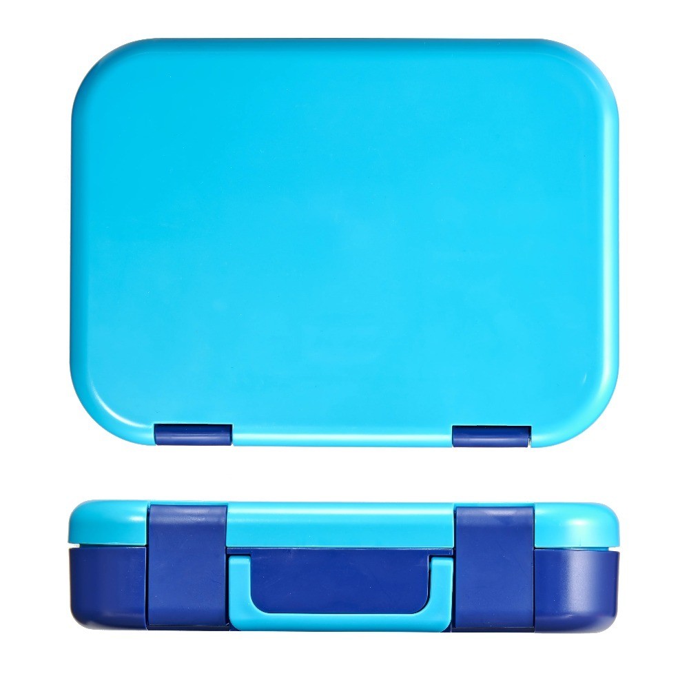 Lunch Box with 4 Compartments Bento Container Set Includes Fork Spoon and