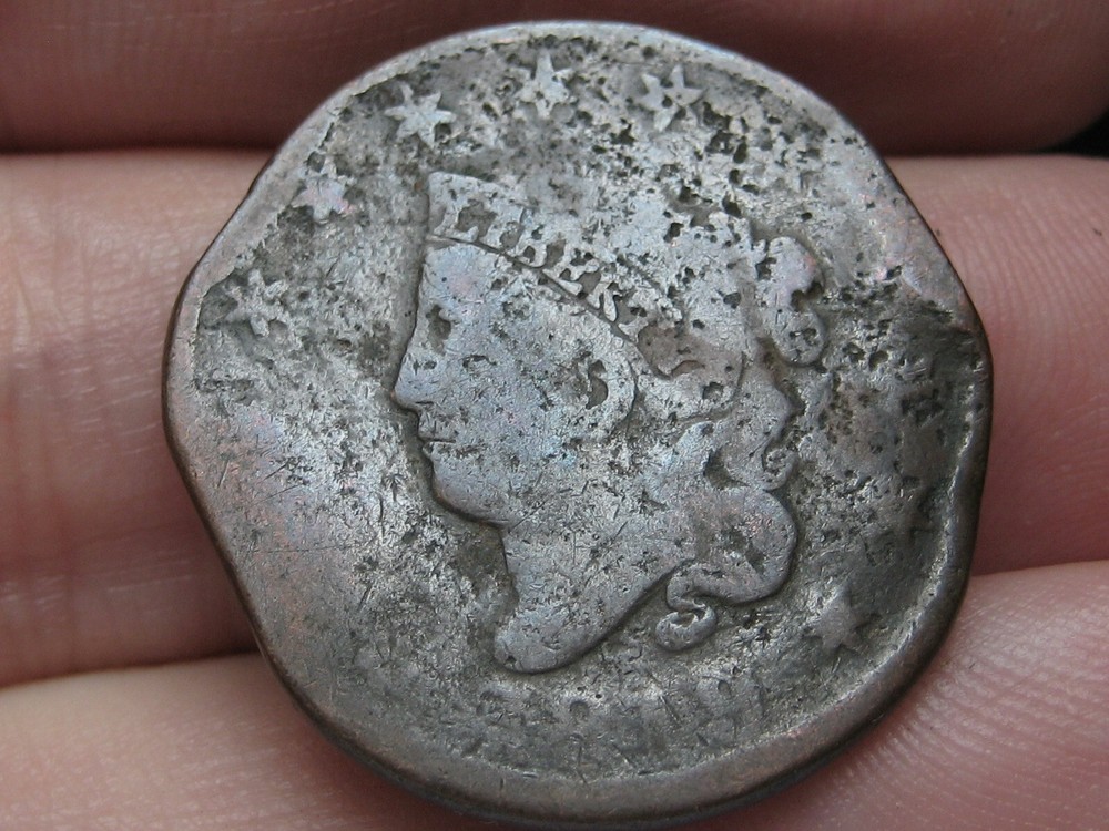 1819 Matron Head Large Cent Penny- Large Date, About Good Details
