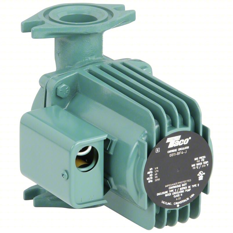 NEW Taco 0011-BF4-J / 00 11-F4 Circulating Pump with Bronze Cartridge, 1/8 HP