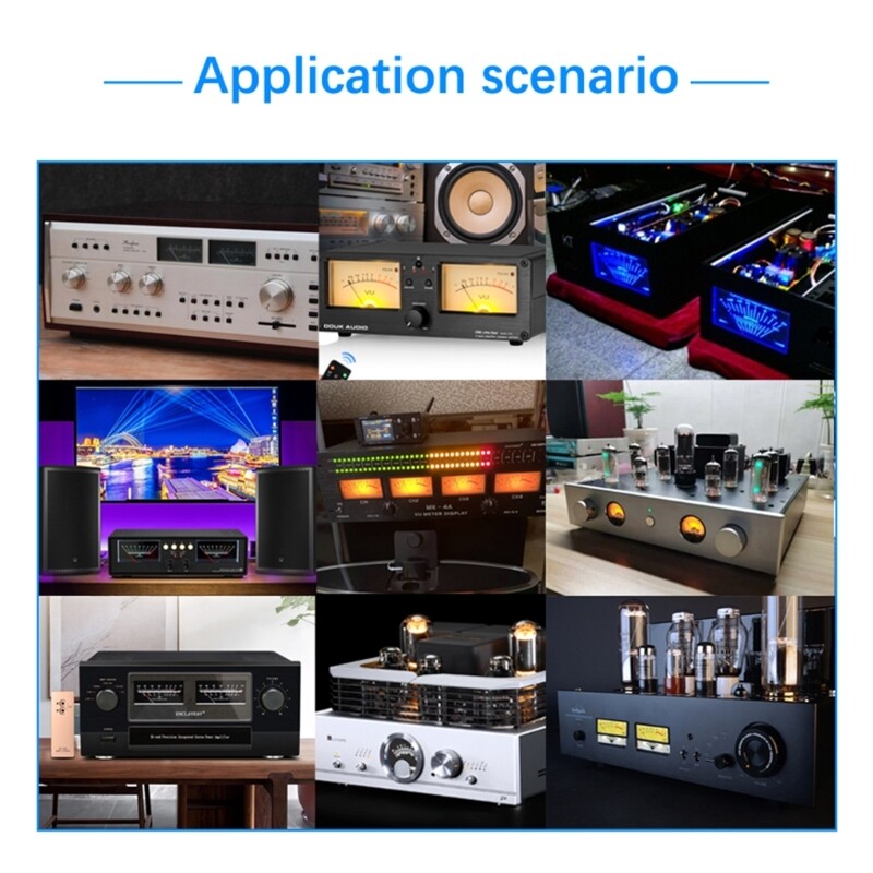 High Accuracy VU Meter Header with Backlit Pointer-Dial Universal for Home