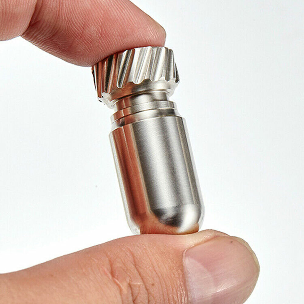 EDC Titanium Multi Tools Waterproof Mini Medicine Bottle Key Pendant Box Sets
