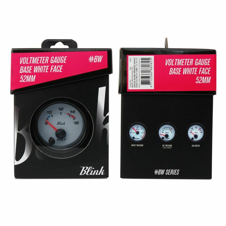 VOLTMETER 7 COLORS 52MM LED BLINK CAR FACEMETER WHITE MULTICOLOR