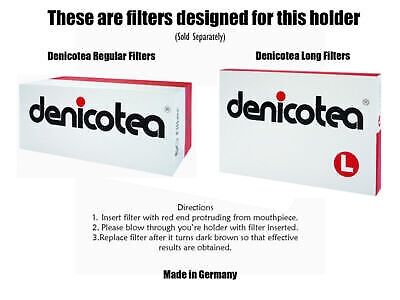 Denicotea Flair Gold Pattern Ejector Holder with 10 Free Filters 20272