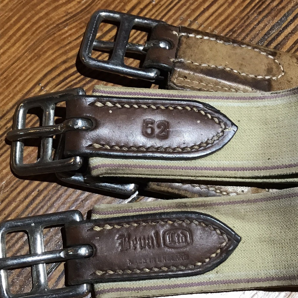 Beval England 52 in Padded Panel Overlay Girth - Double Elastic Browns m